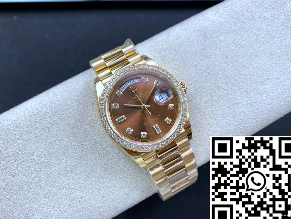 EW M128348RBR-0005 Date Brown Factory Day Dial Rolex 1224
